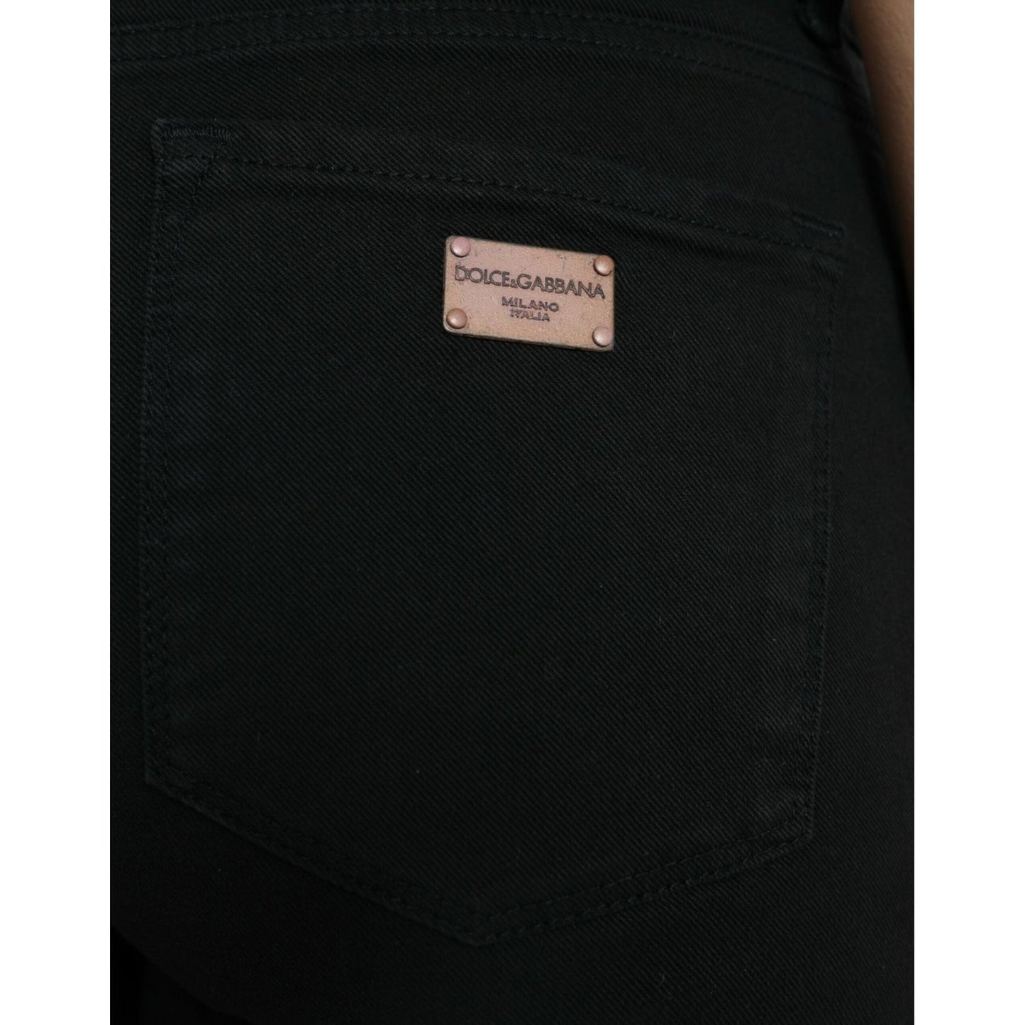 Dolce & Gabbana Black Cotton Mid Waist Skinny Denim Jeans PAN75002-42