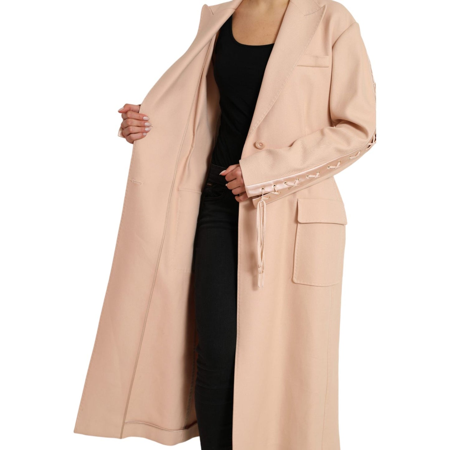 Dolce & Gabbana Beige Cotton Single Breasted Long Coat Jacket 1728,67345645728,Beige,Clothing,Dolce & Gabbana,IT40|S,Jackets & Coats - Clothing,Jackets & Coats - Women - Clothing,Material: 70% Cotton 19% Acetate 9% Nylon 2% Elastane,New with tags,Trench C