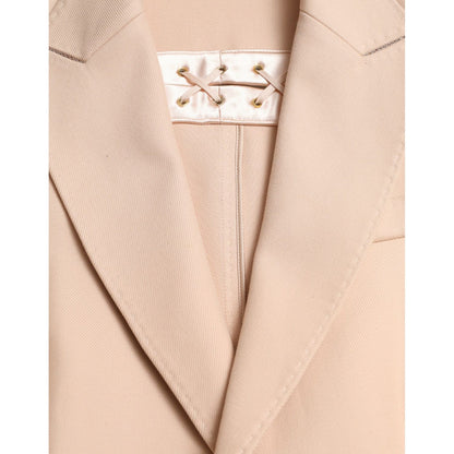 Dolce & Gabbana Beige Cotton Single Breasted Long Coat Jacket 1728,67345645728,Beige,Clothing,Dolce & Gabbana,IT40|S,Jackets & Coats - Clothing,Jackets & Coats - Women - Clothing,Material: 70% Cotton 19% Acetate 9% Nylon 2% Elastane,New with tags,Trench C