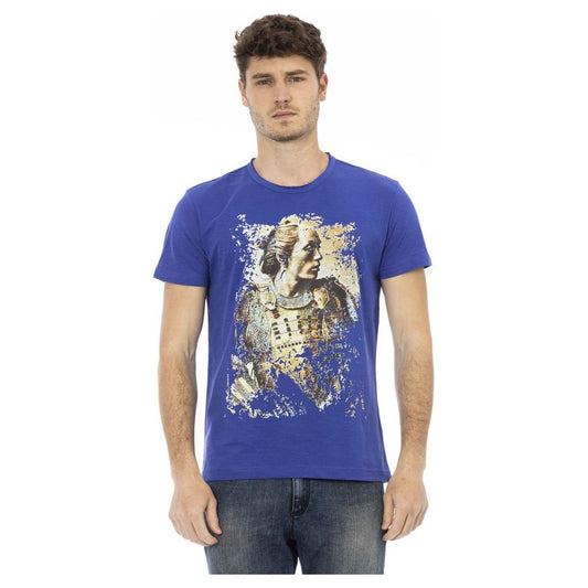 Trussardi Action Blue Cotton Men T-Shirt TR-24182-S