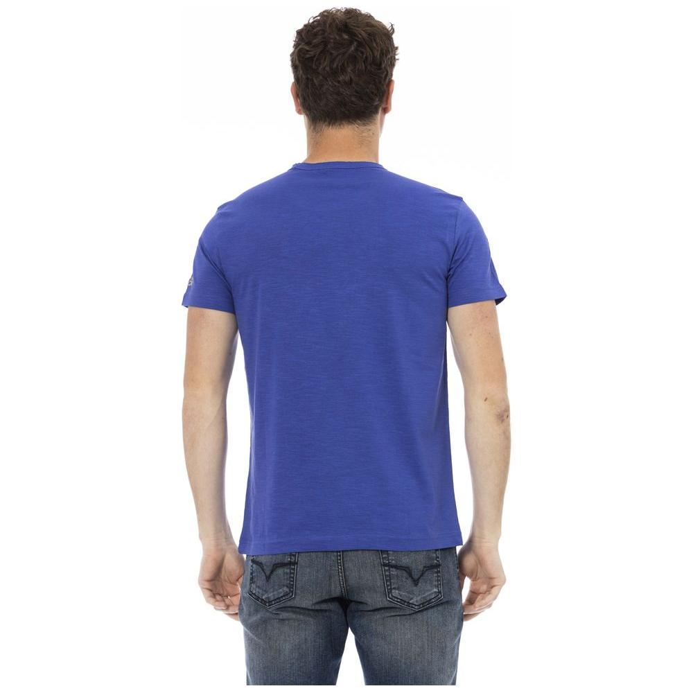 Trussardi Action Blue Cotton Men T-Shirt TR-24182-S