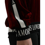 Dolce & Gabbana Bordeaux Velvet Round Neck Pullover Sweater TSH84525-38
