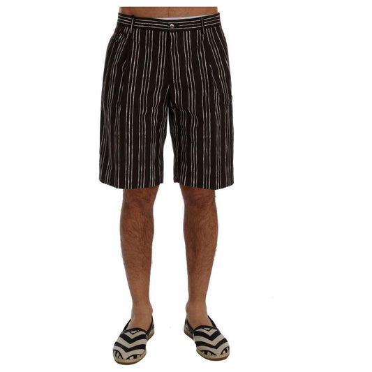Dolce & Gabbana Bordeaux White Striped Hemp Casual Shorts 1728,67345645728,Bordeaux,Clothing,Dolce & Gabbana,IT44 | XS,Knee Length - Shorts - Clothing,Material: 100% Cotton,Men,Men - Clothing,New with tags,Shorts - Clothing,Shorts - Men - Clothing