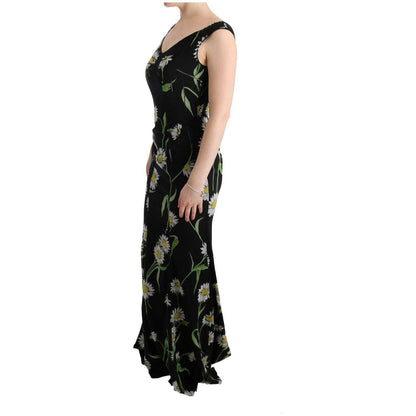 Dolce & Gabbana Sunflower Silk Stretch Sheath Dress