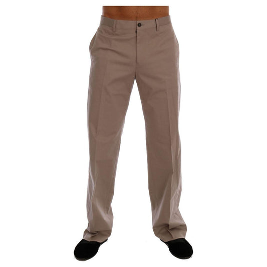Dolce & Gabbana Beige Cotton Stretch Chinos Pants 1728,4% Elastane,67345645728,Beige,Chino Pants - Pants - Clothing,Clothing,Dolce & Gabbana,IT44 | XS,Jeans & Pants - Men - Clothing,Material: 96% Cotton,Men,Men - Clothing,New with tags,Pants - Clothing