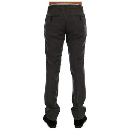 Dolce & Gabbana Gray Wool Striped Formal Pants1728,67345645728,Casual Pants - Pants - Clothing,Clothing,Dolce & Gabbana,Gray,IT54 | XL,Jeans & Pants - Men - Clothing,Material: 100% Wool,Men,Men - Clothing,New with tags,Pants - Clothing