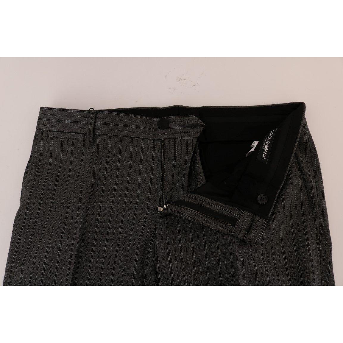 Dolce & Gabbana Gray Wool Striped Formal Pants1728,67345645728,Casual Pants - Pants - Clothing,Clothing,Dolce & Gabbana,Gray,IT54 | XL,Jeans & Pants - Men - Clothing,Material: 100% Wool,Men,Men - Clothing,New with tags,Pants - Clothing
