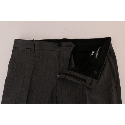 Dolce & Gabbana Gray Wool Striped Formal Pants1728,67345645728,Casual Pants - Pants - Clothing,Clothing,Dolce & Gabbana,Gray,IT54 | XL,Jeans & Pants - Men - Clothing,Material: 100% Wool,Men,Men - Clothing,New with tags,Pants - Clothing