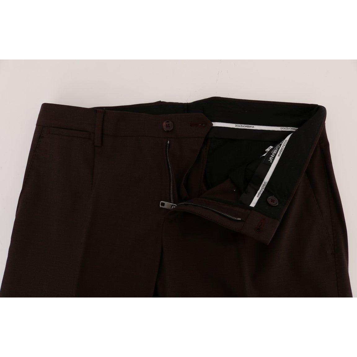Dolce & Gabbana Purple Wool Stretch Formal Pants1728,3% Elastan,67345645728,Casual Pants - Pants - Clothing,Clothing,Dolce & Gabbana,IT44 | XS,Jeans & Pants - Men - Clothing,Material: 97% Wool,Men,Men - Clothing,New with tags,Pants - Clothing,Purple