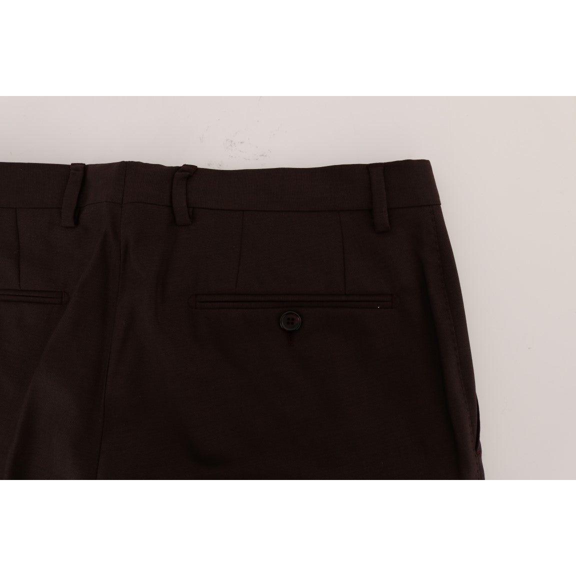 Dolce & Gabbana Purple Wool Stretch Formal Pants1728,3% Elastan,67345645728,Casual Pants - Pants - Clothing,Clothing,Dolce & Gabbana,IT44 | XS,Jeans & Pants - Men - Clothing,Material: 97% Wool,Men,Men - Clothing,New with tags,Pants - Clothing,Purple