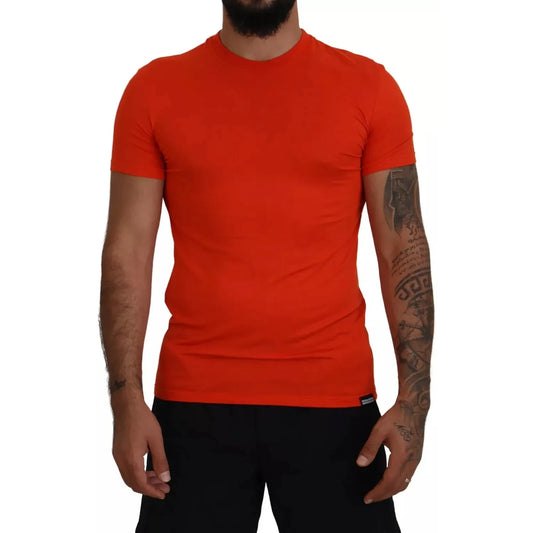 Dsquared² Orange Modal Short Sleeves Crewneck T-shirt1728,67345645728,Clothing,Dsquared²,IT48 | M,Material: 95% Modal 5% Elastane,Men,Orange,Preowned / Defect,T-Shirts - Clothing,T-Shirts - Men - Clothing,T-Shirts - T-Shirts - Clothing