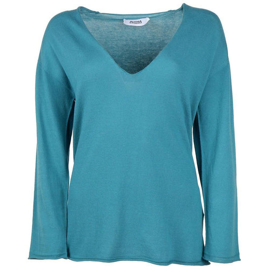 Alpha Studio Green Cotton Sweater AL-12977-IT38|XS