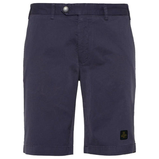Refrigiwear Elegant Beige Bermuda Shorts with Logo Patch RE-12673-W33