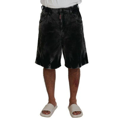 Dsquared² Gray Cotton Corduroy Bermuda Shorts