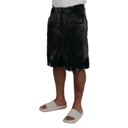 Dsquared² Gray Cotton Corduroy Bermuda Shorts
