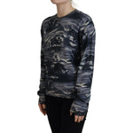 Dsquared² Black Long Sleeve Thunder Sky Print Casual Sweater TSH83428-38