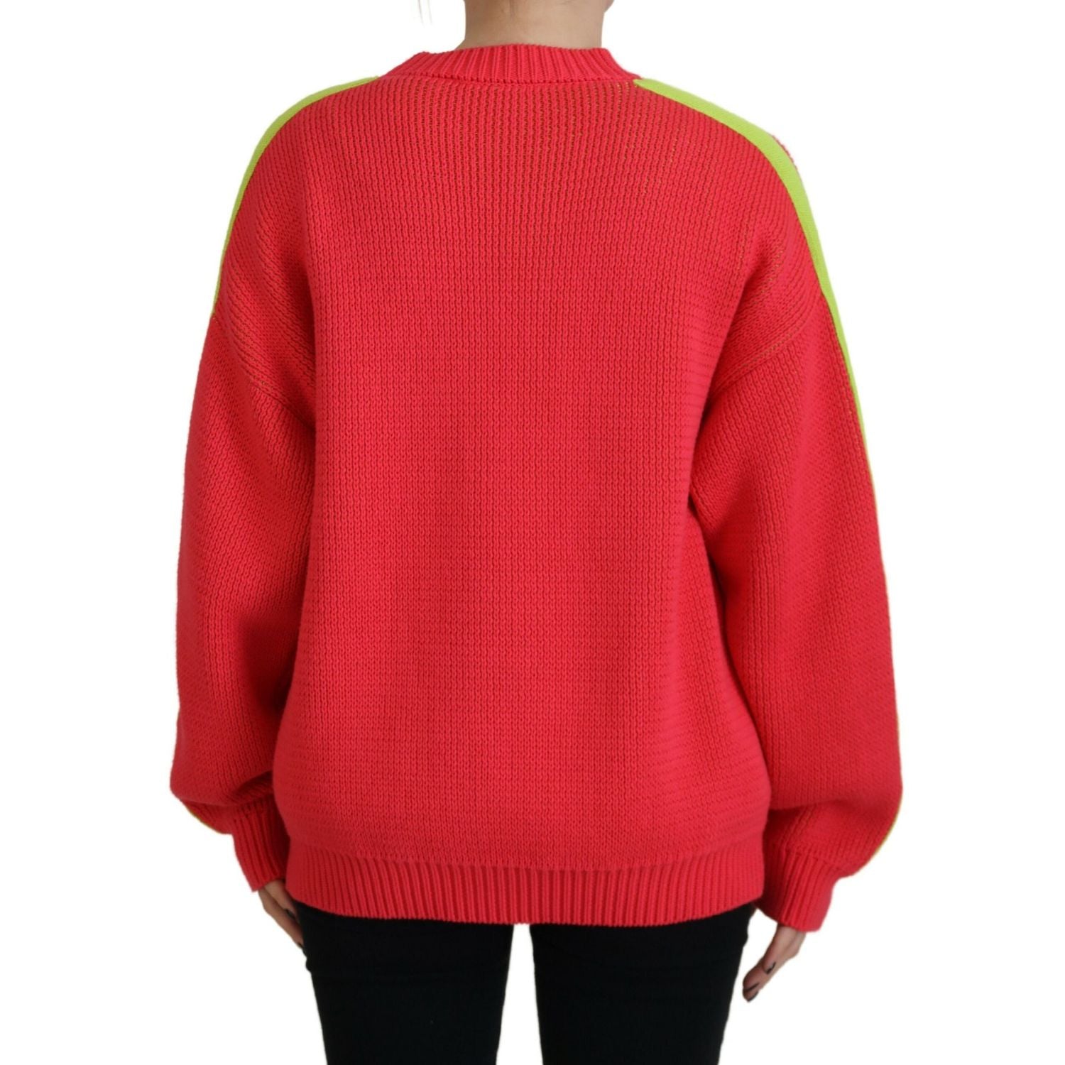 Dsquared² Multicolor Cotton Knitted Crewneck Pullover Sweater