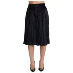Dsquared² Black Pleated High Waist Wide Leg Cropped Pants PAN74528-38
