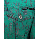 Dolce & Gabbana Green Cotton Tie Dye Cropped Cropped Denim Jacket JKT3824-40