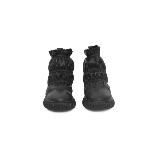Cerruti 1881 Black Leather Women Boot CE-24510-EU37/US7