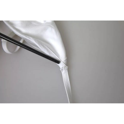 Dolce & Gabbana White Nylon Stretch Swimwear Top Bikini