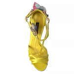 Dolce & Gabbana Yellow Butterfly Applique Sandals Shoes LA10351-37