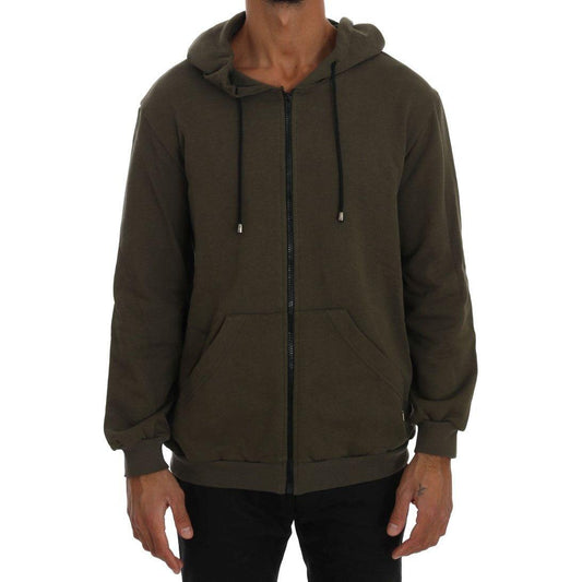 Daniele Alessandrini Green Full Zipper Hodded Cotton Sweater1728,67345645728,Clothing,Daniele Alessandrini,Green,Hoodies - Sweaters - Clothing,L,M,Material: 100% Cotton,Men,Men - Clothing,New with tags,Sweaters - Clothing,Sweaters - Men - Clothing,Tracksu
