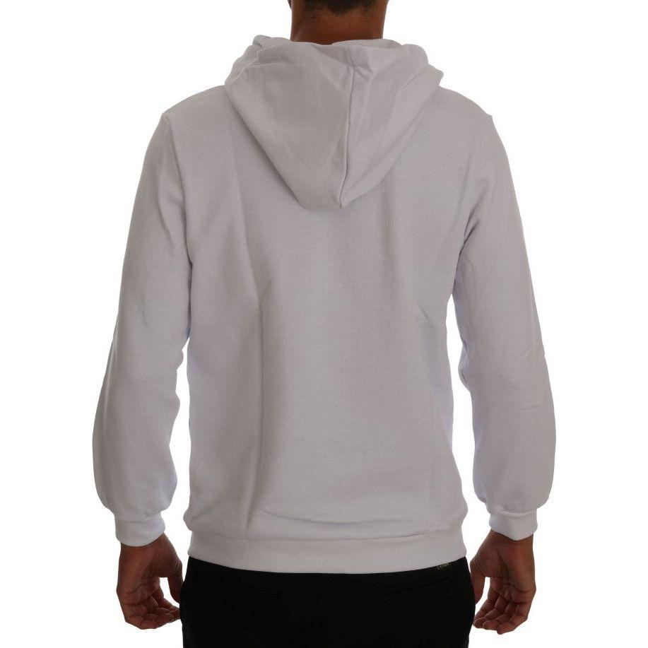 Daniele Alessandrini White Pullover Hodded Cotton Sweater1728,67345645728,Clothing,Daniele Alessandrini,Hoodies - Sweaters - Clothing,L,Material: 100% Cotton,Men,Men - Clothing,New with tags,Sweaters - Clothing,Sweaters - Men - Clothing,White,XL,XXL