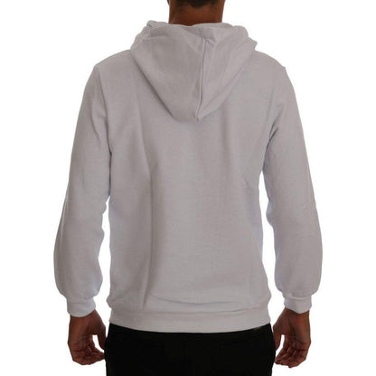 Daniele Alessandrini White Pullover Hodded Cotton Sweater1728,67345645728,Clothing,Daniele Alessandrini,Hoodies - Sweaters - Clothing,L,Material: 100% Cotton,Men,Men - Clothing,New with tags,Sweaters - Clothing,Sweaters - Men - Clothing,White,XL,XXL