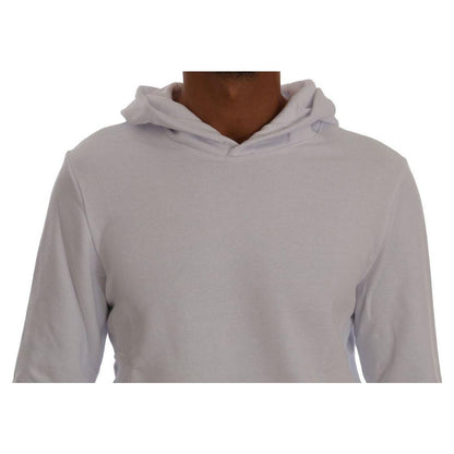 Daniele Alessandrini White Pullover Hodded Cotton Sweater1728,67345645728,Clothing,Daniele Alessandrini,Hoodies - Sweaters - Clothing,L,Material: 100% Cotton,Men,Men - Clothing,New with tags,Sweaters - Clothing,Sweaters - Men - Clothing,White,XL,XXL