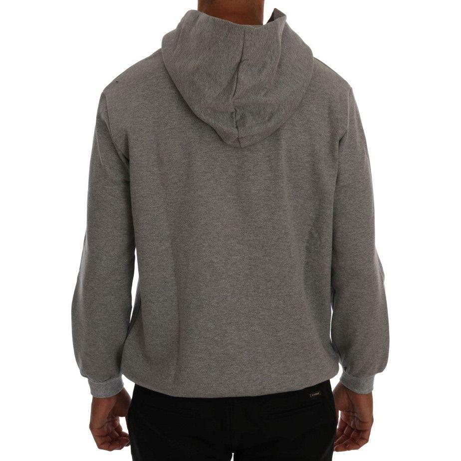 Daniele Alessandrini Gray Pullover Hodded Cotton Sweater1728,67345645728,Clothing,Daniele Alessandrini,Gray,Hoodies - Sweaters - Clothing,L,Material: 100% Cotton,Men,Men - Clothing,New with tags,Sweaters - Clothing,Sweaters - Men - Clothing,XXL