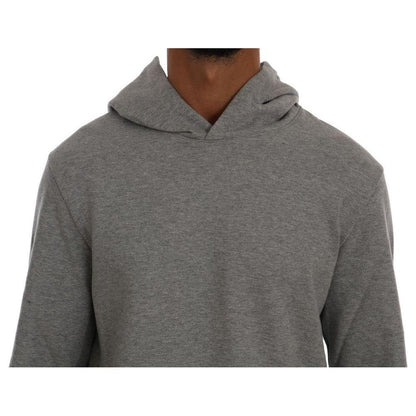 Daniele Alessandrini Gray Pullover Hodded Cotton Sweater1728,67345645728,Clothing,Daniele Alessandrini,Gray,Hoodies - Sweaters - Clothing,L,Material: 100% Cotton,Men,Men - Clothing,New with tags,Sweaters - Clothing,Sweaters - Men - Clothing,XXL