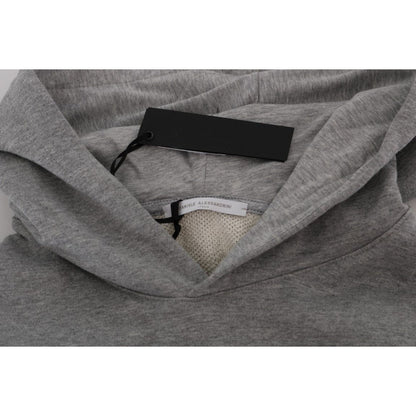 Daniele Alessandrini Gray Pullover Hodded Cotton Sweater1728,67345645728,Clothing,Daniele Alessandrini,Gray,Hoodies - Sweaters - Clothing,L,Material: 100% Cotton,Men,Men - Clothing,New with tags,Sweaters - Clothing,Sweaters - Men - Clothing,XXL