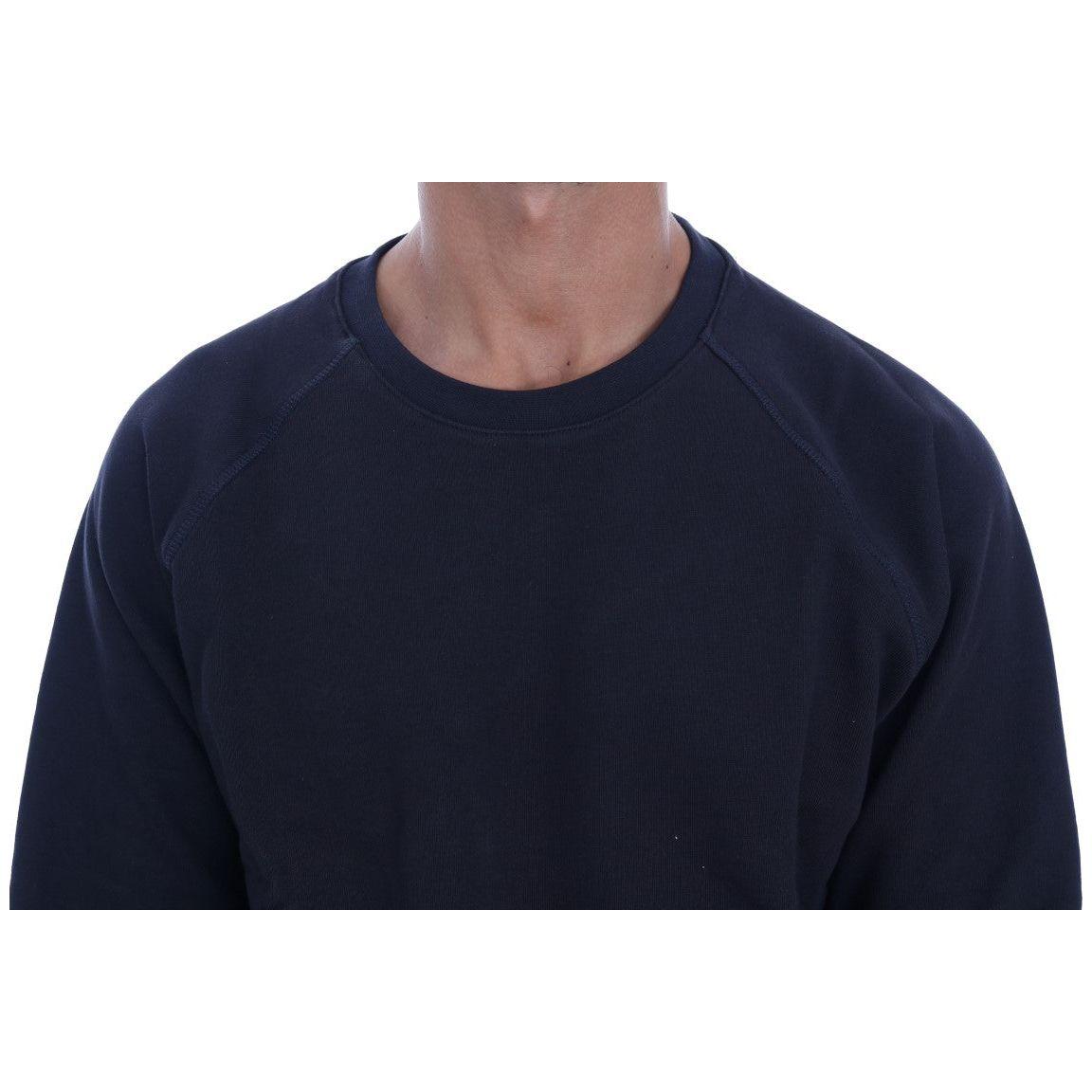 Daniele Alessandrini Blue Crewneck Cotton Sweater 1728,67345645728,Blue,Clothing,Daniele Alessandrini,L,M,Material: 100% Cotton,Men,Men - Clothing,New with tags,S,Sweaters - Clothing,Sweaters - Men - Clothing,Sweatshirts - Sweaters - Clothing