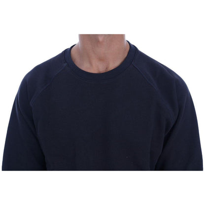 Daniele Alessandrini Blue Crewneck Cotton Sweater 1728,67345645728,Blue,Clothing,Daniele Alessandrini,L,M,Material: 100% Cotton,Men,Men - Clothing,New with tags,S,Sweaters - Clothing,Sweaters - Men - Clothing,Sweatshirts - Sweaters - Clothing