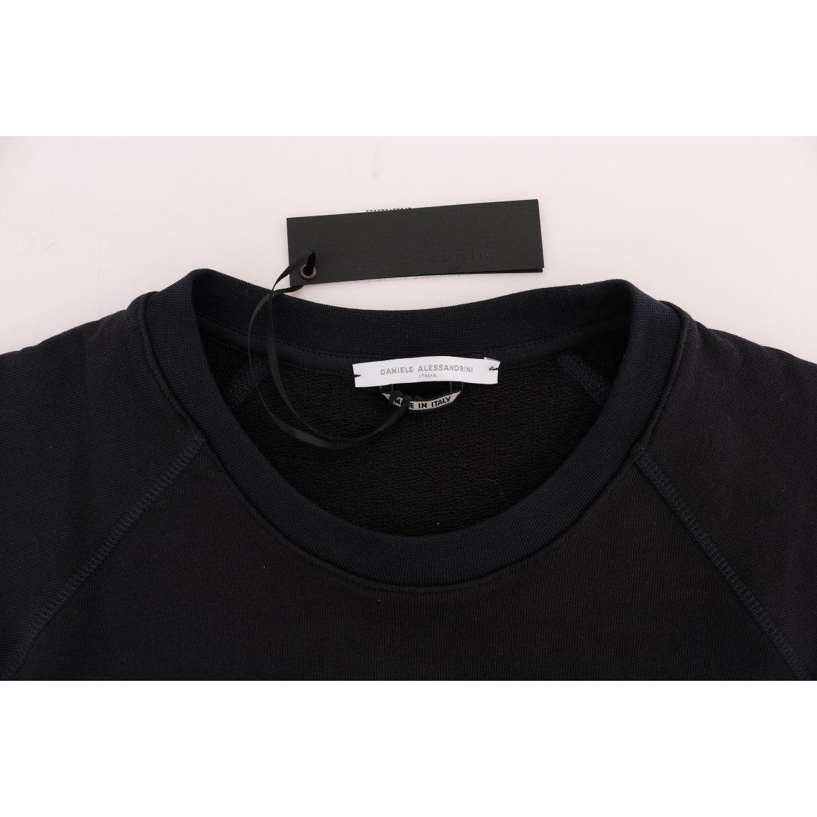 Daniele Alessandrini Blue Crewneck Cotton Sweater 1728,67345645728,Blue,Clothing,Daniele Alessandrini,L,M,Material: 100% Cotton,Men,Men - Clothing,New with tags,S,Sweaters - Clothing,Sweaters - Men - Clothing,Sweatshirts - Sweaters - Clothing