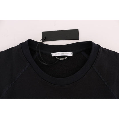Daniele Alessandrini Blue Crewneck Cotton Sweater 1728,67345645728,Blue,Clothing,Daniele Alessandrini,L,M,Material: 100% Cotton,Men,Men - Clothing,New with tags,S,Sweaters - Clothing,Sweaters - Men - Clothing,Sweatshirts - Sweaters - Clothing