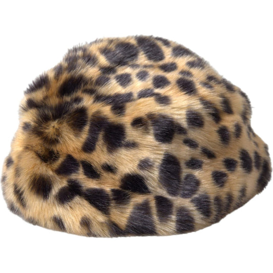 Dolce & Gabbana Brown Leopard Fur Women Bucket Hat1728,57 cm|S,67345645728,Accessories,Brown,Bucket Hats - Hats - Accessories,Dolce & Gabbana,Hat - Women - Accessories,Hats - Accessories,Material: 85% Modacrylic 15% Polyester,New with tags,Women