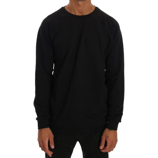 Daniele Alessandrini Black Crewneck Cotton Pullover Sweater1728,67345645728,Black,Clothing,Daniele Alessandrini,Material: 100% Cotton,Men,Men - Clothing,New with tags,S,Sweaters - Clothing,Sweaters - Men - Clothing,Sweatshirts - Sweaters - Clothing