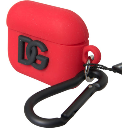 Dolce & Gabbana Red Silicone Rubber Logo Embossed Airpods Case1728,67345645728,Accessories,Airpod Holders - Other Accessories - Accessories,Dolce & Gabbana,Material: Rubber,New with tags,Other - Women - Accessories,Other Accessories - Accessories,Red,Wome