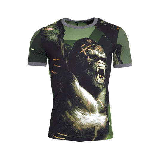 Dolce & Gabbana Green Gorilla Cotton Short Sleeves T-shirt