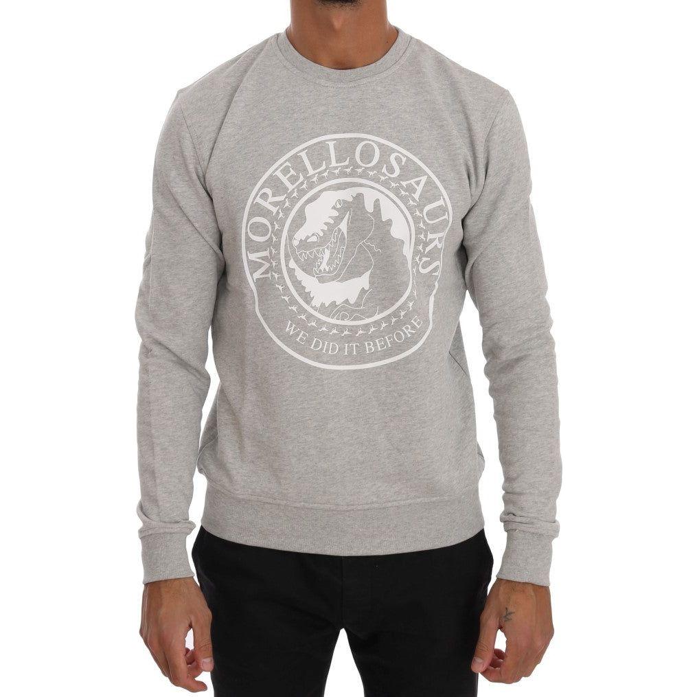 Frankie Morello Gray Cotton Crewneck Pullover Sweater1728,67345645728,Clothing,Frankie Morello,Gray,Material: 100% Cotton,Men,Men - Clothing,New with tags,S,Sweaters - Clothing,Sweaters - Men - Clothing,Sweatshirts - Sweaters - Clothing