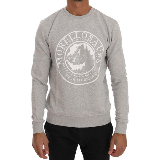 Frankie Morello Gray Cotton Crewneck Pullover Sweater1728,67345645728,Clothing,Frankie Morello,Gray,Material: 100% Cotton,Men,Men - Clothing,New with tags,S,Sweaters - Clothing,Sweaters - Men - Clothing,Sweatshirts - Sweaters - Clothing