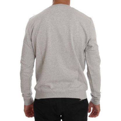 Frankie Morello Gray Cotton Crewneck Pullover Sweater1728,67345645728,Clothing,Frankie Morello,Gray,Material: 100% Cotton,Men,Men - Clothing,New with tags,S,Sweaters - Clothing,Sweaters - Men - Clothing,Sweatshirts - Sweaters - Clothing