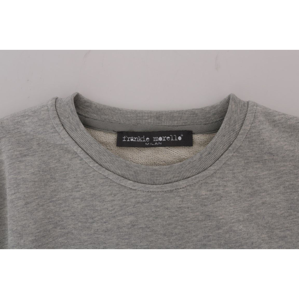 Frankie Morello Gray Cotton Crewneck Pullover Sweater1728,67345645728,Clothing,Frankie Morello,Gray,Material: 100% Cotton,Men,Men - Clothing,New with tags,S,Sweaters - Clothing,Sweaters - Men - Clothing,Sweatshirts - Sweaters - Clothing