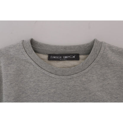 Frankie Morello Gray Cotton Crewneck Pullover Sweater1728,67345645728,Clothing,Frankie Morello,Gray,Material: 100% Cotton,Men,Men - Clothing,New with tags,S,Sweaters - Clothing,Sweaters - Men - Clothing,Sweatshirts - Sweaters - Clothing