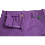 BENCIVENGA Purple Cotton MidWaist Straight Cropped Pants PAN74065-48