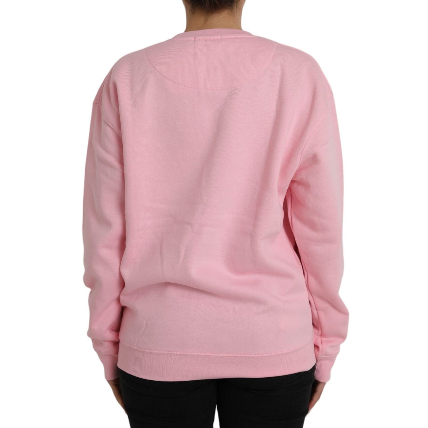 Philippe Model Pink Cotton Logo Long Sleeves Pullover Sweater