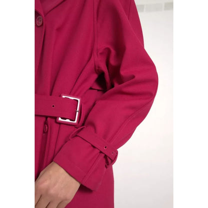 Dolce & Gabbana Dark Pink Double Breasted Trench Coat Jacket 1728,67345645728,Clothing,Dolce & Gabbana,Full-Length Jackets - Jackets & Coats - Clothing,IT40|S,Jackets & Coats - Clothing,Jackets & Coats - Women - Clothing,Material: 55% Polyester 45% Virgin