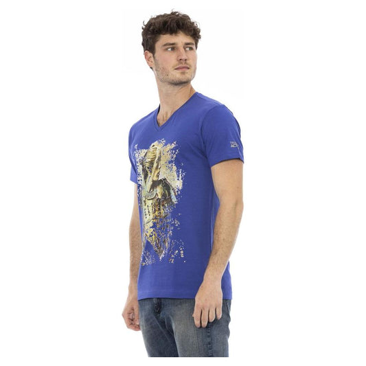 Trussardi Action Blue Cotton Men T-Shirt TR-22838-S